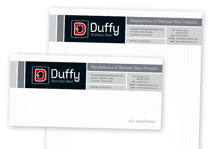 Duffy Stainless Steel Stationery Design Castlebar
