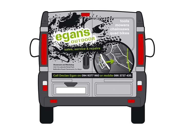 Egan's Outdoor van design rear