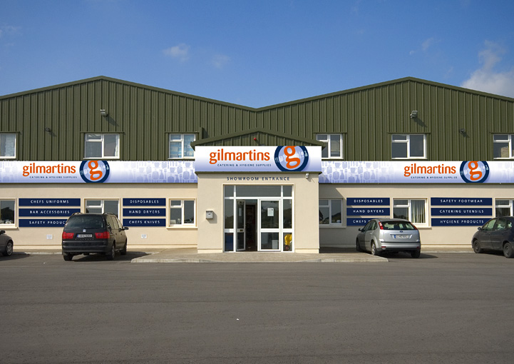 Gilmartins warehouse signage design