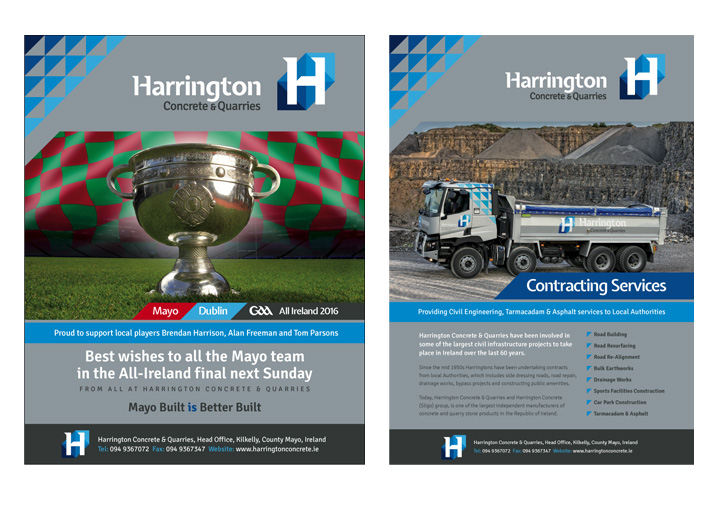 Harrington Concrete advertising design