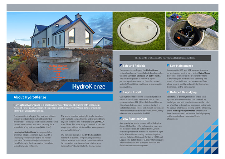 Harrington Concrete booklet spread design