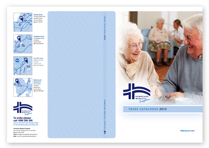 Homecare Medial Supplies trade catalogue design