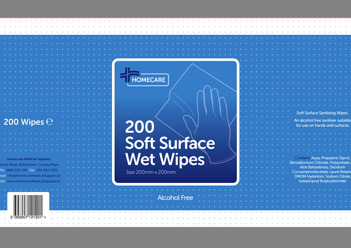 Homecare Medial Supplies label design