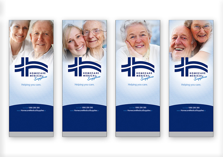 Homecare Medial Supplies pull up banner stands design