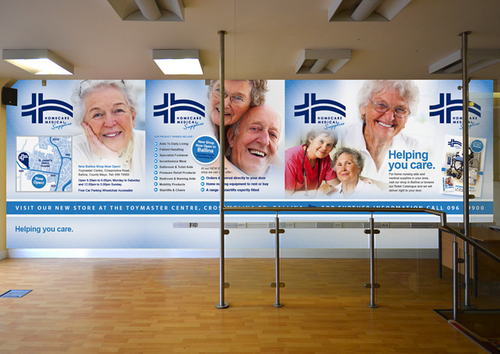Homecare Medial Supplies retail backdrop design