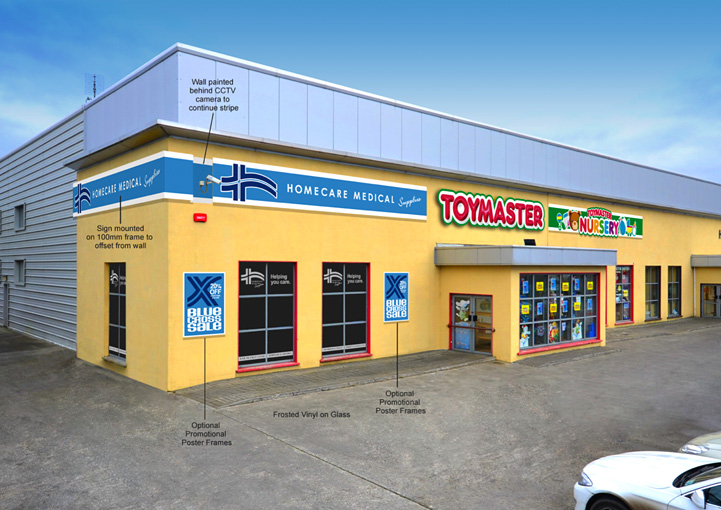 Homecare Medial Supplies Ballina franchise sign design