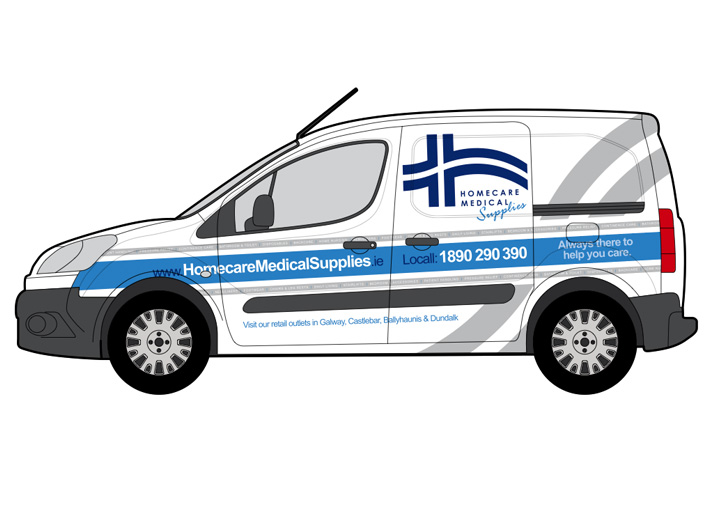 Homecare Medial Supplies van design 2