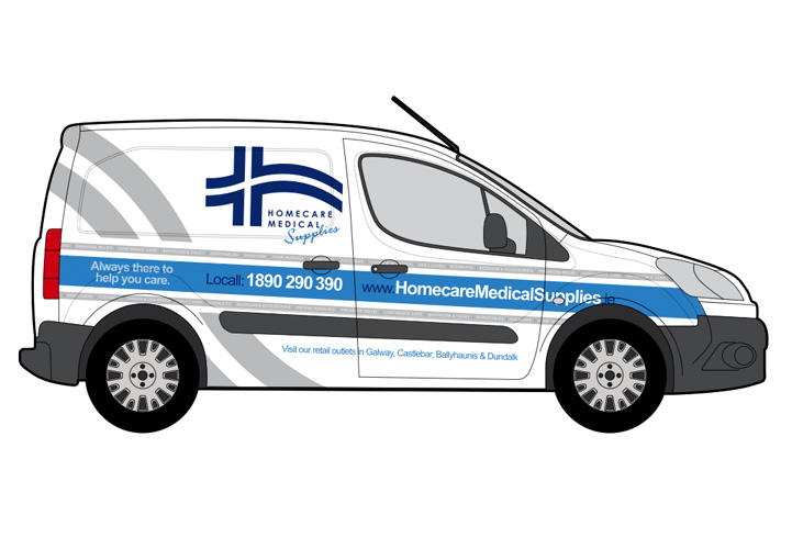 Homecare Medial Supplies van wrap design 3