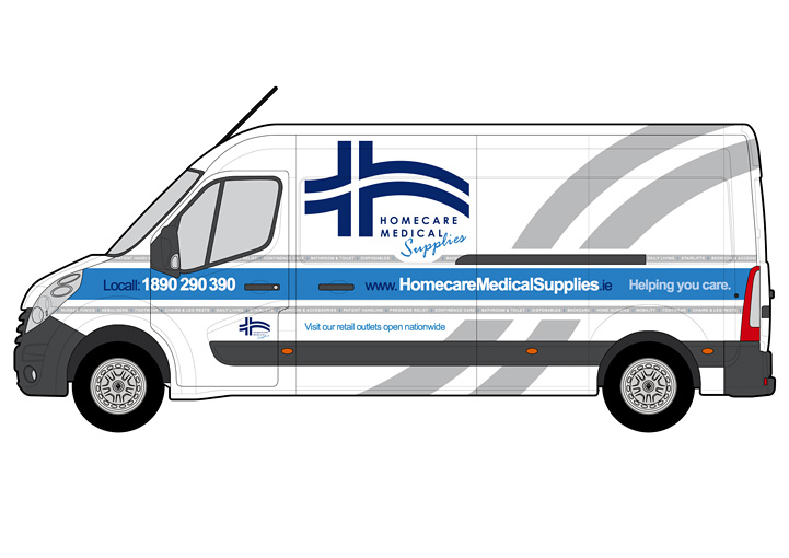 Homecare Medial Supplies van wrap design 6