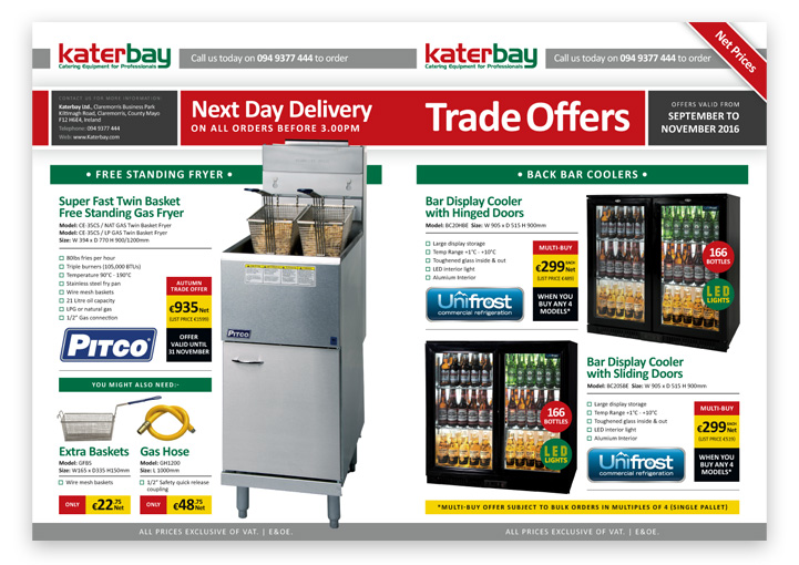 Katerbay trade offer price list design outside