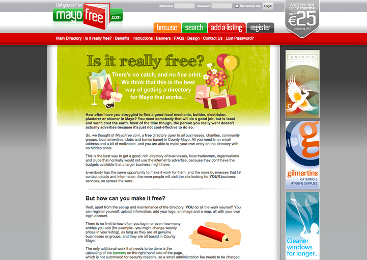 MayoFree website design