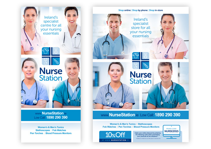 Nurse Station banner stand and poster design
