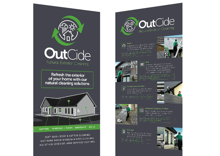 OutCide Pull Up Banner Stand Display Designs Headford