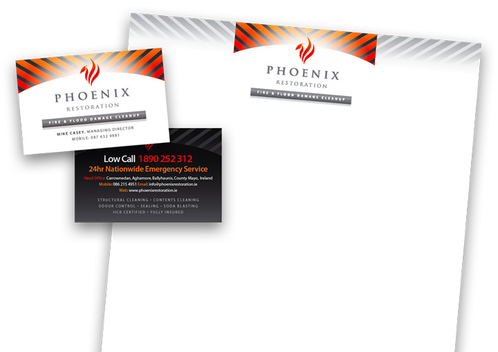 Phoenix Restoration Stationery Design Ballyhaunis