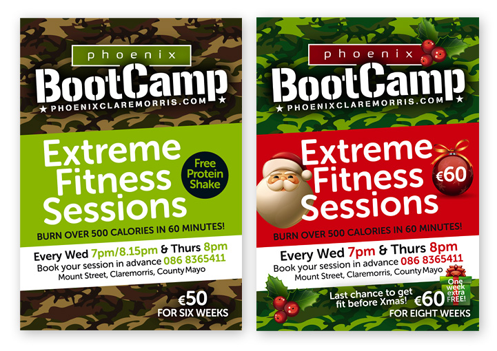 Phoenix Total Well-Being bootcamp postcard design