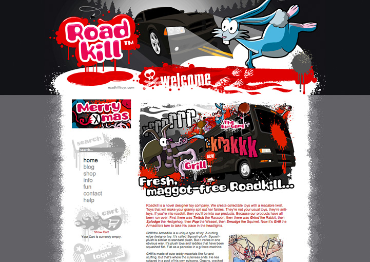 Roadkill Toys web design