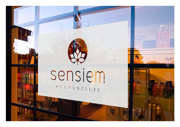 Sensiem Acupuncture window sign design