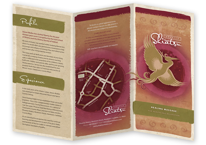 Phoenix Shiatsu leaflet design