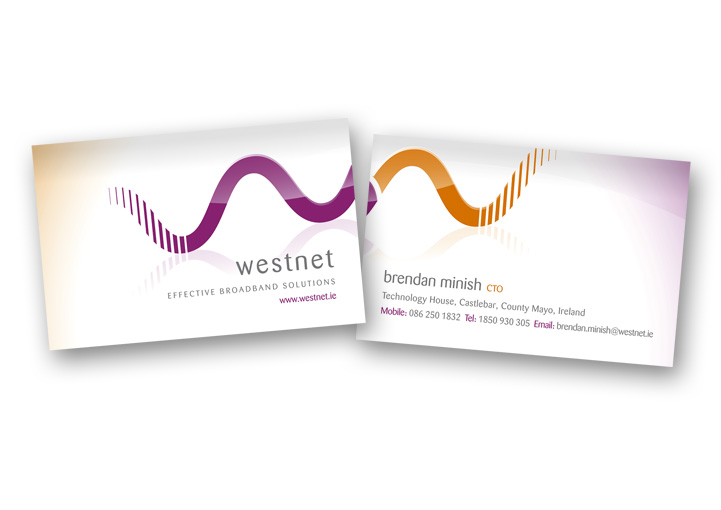 WestNet Broadband Business Card Design Castlebar